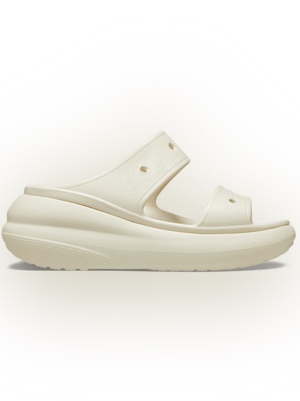 CROCS Cream Dual-Strap Slide Sandals - Picture 2 of 7